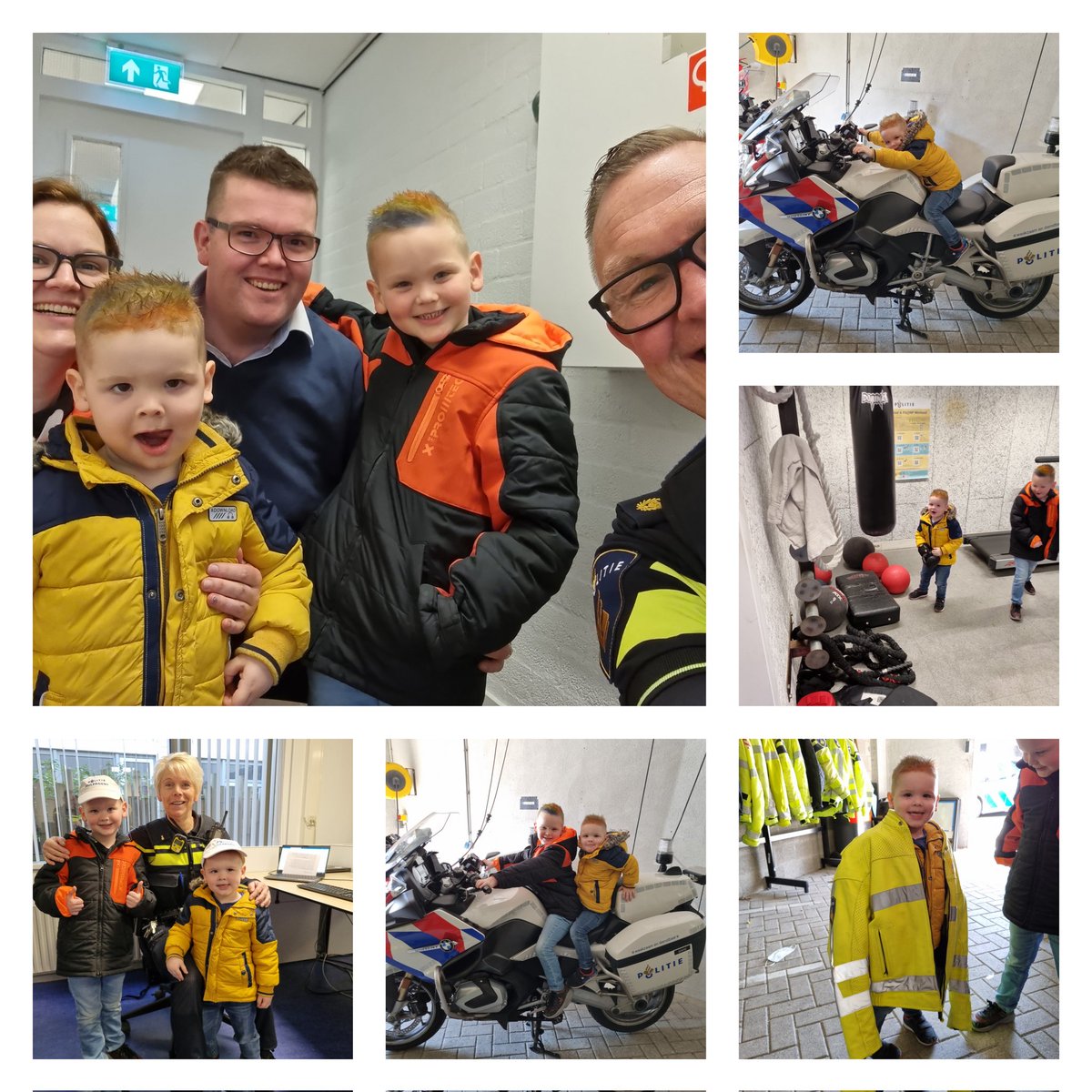 WA__C_Hoofddorp's tweet photo. Beetje bang voor de politie maar dat ging snel beter, het enthousiasme won het van de angst. Gek op auto's en motoren. Even een rondje in de bus en na afloop nog een mooie hulpagentenpet...ik word er blij van. #kids #wijkagent #rondleidleiding #hoofddorp;#promoten https://t.co/Gxy1CEUHBM