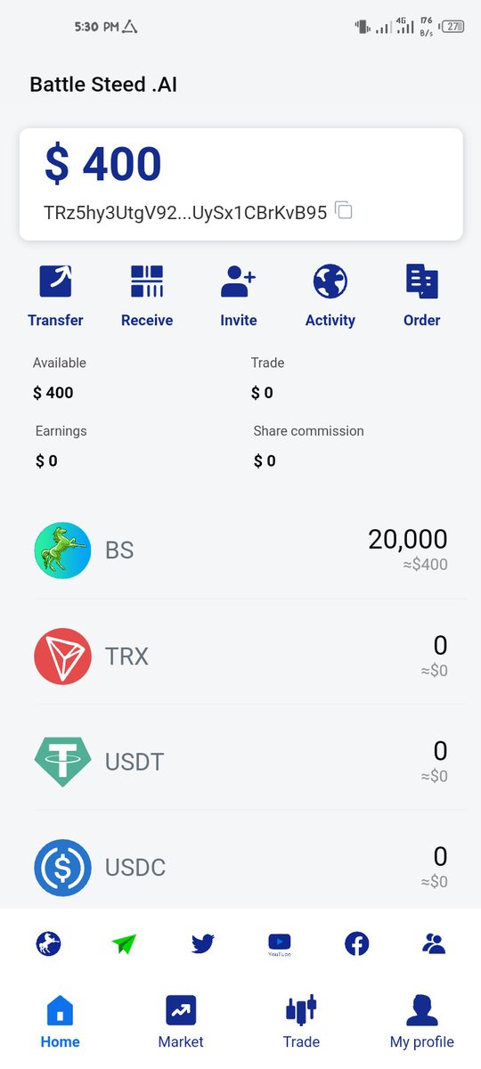 Chand37911569's tweet photo. @Battle_Steed Nice project give me TRX 
Battle Steed Team Giveaway 🎁🎁
🏆Total prize pool 8800TRX
Complete the task ⤵️
Complete task @Battle_Steed
TRz5hy3UtgV92UuokFDaQUySx1CBrKvB95 https://t.co/sRp5E90Tk4