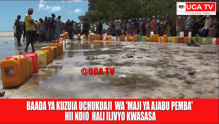 UgaMedia's tweet photo. #UGATV: BAADA YA KUZUIA UCHUKUAJI WA 'MAJI YA AJABU PEMBA' HII NDIO HALI ILIVY... https://t.co/7CnggN7Uuk via @YouTube https://t.co/ENcM4iDPog