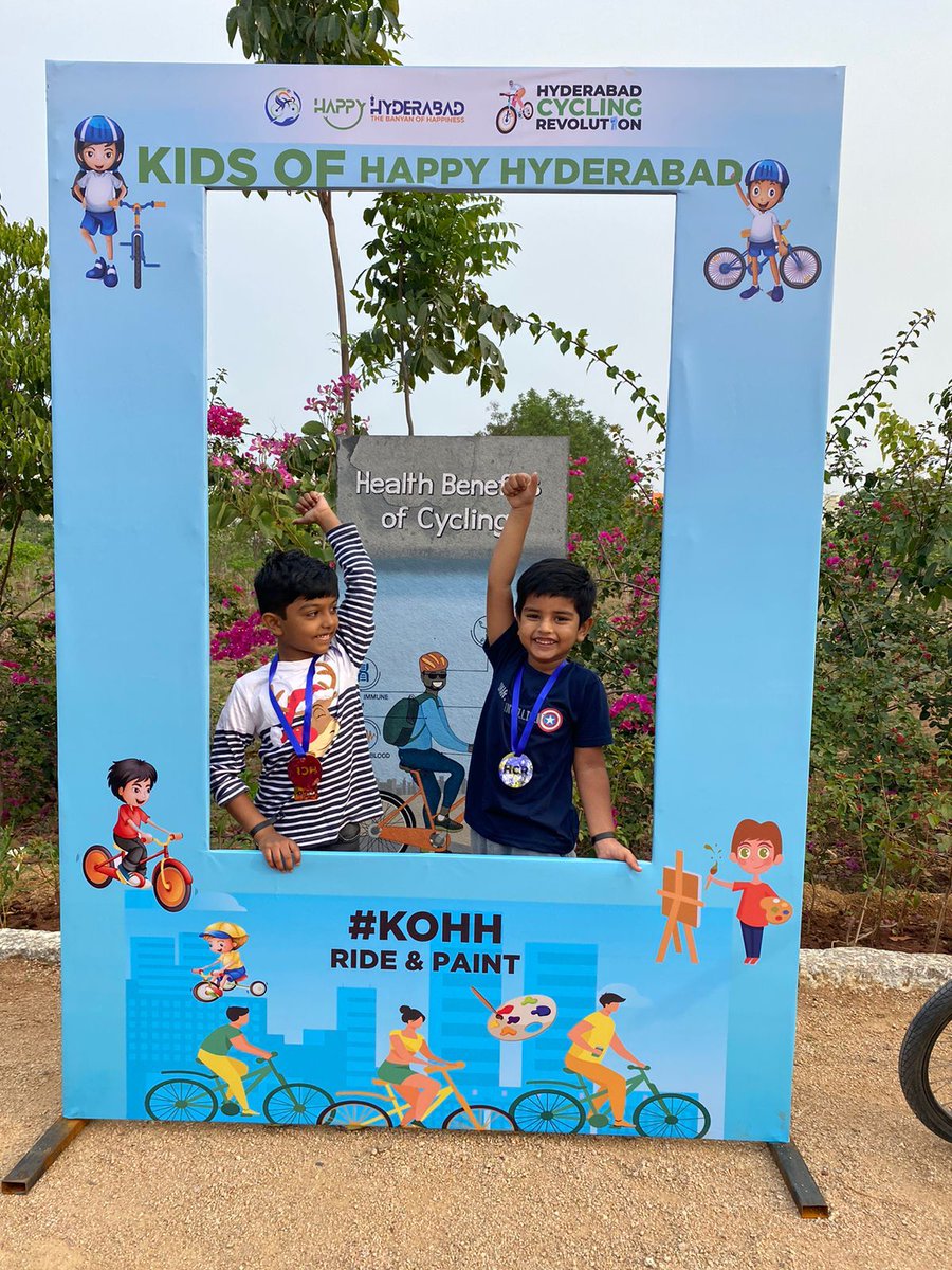happy_hyderabad's tweet photo. #KidsofhappyHyderabad #Kohh has conducted kids Cycling &amp; Paint #PallaPittaCyclingPark
https://t.co/HuCTw4jYfI…

 #HyderabadCyclingRevolution

Thank you @TSFDCL  #cyclingpark

#BicycleBus
#HappeningHyderabad
@KTRBRS @arvindkumar_ias @sselvan @ErikSolheim @md_hgcl @Hyderabad1st https://t.co/WkjoJB0lbR