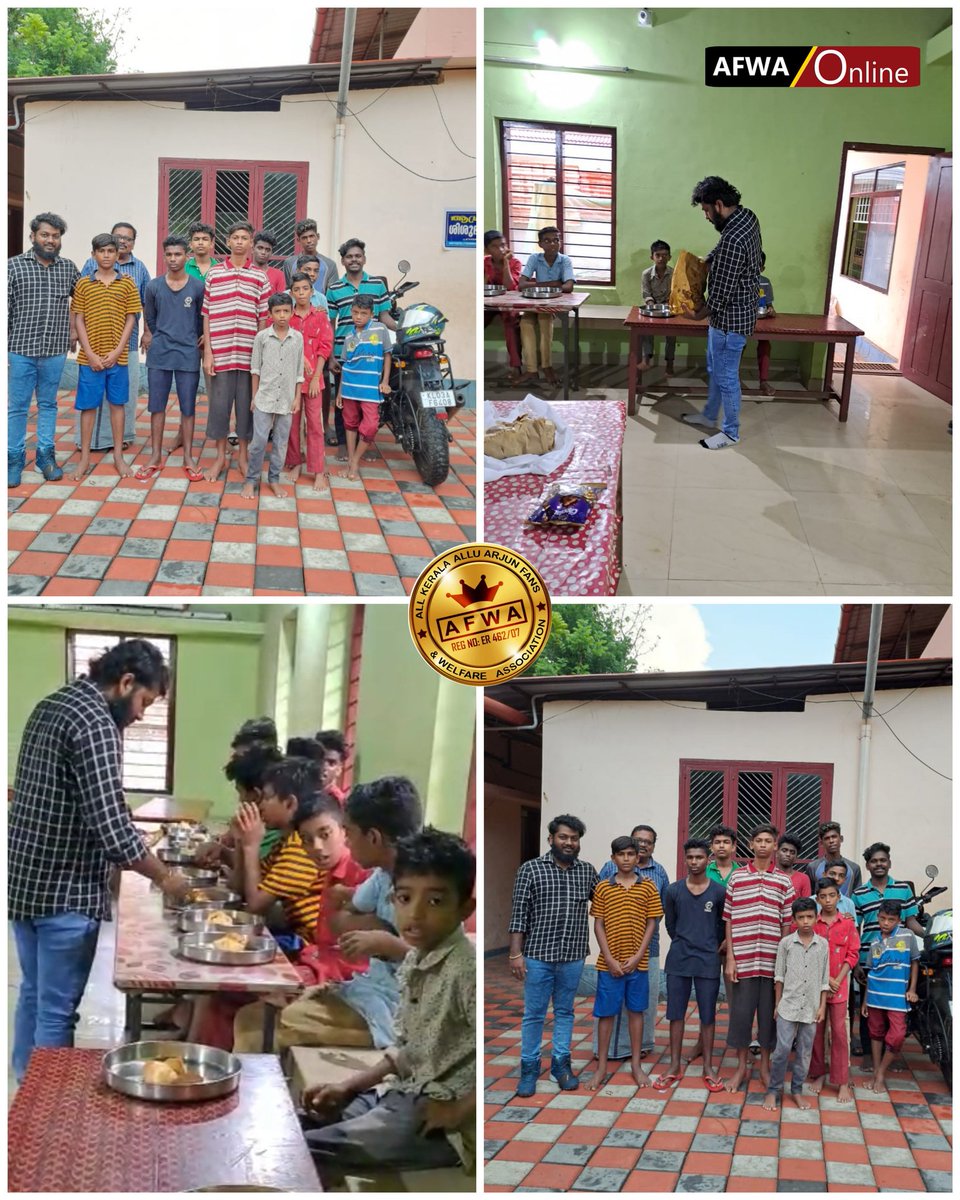 afwa_online's tweet photo. AFWA Pathanamthitta District  Committee @getafwapta
organized a tea party and sweet distribution at Parantal Ashraya Sishu Bhavan Kerala on the occasion of ICON STAR @alluarjun's Birthday ❤

#HappyBirthdayAlluArjun https://t.co/VxWHuSF9QV