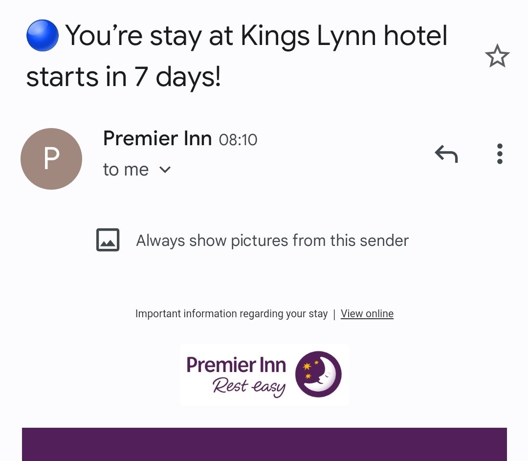 Someone needs to proof read your email <a href="/premierinn/">Premier Inn</a> 🫣