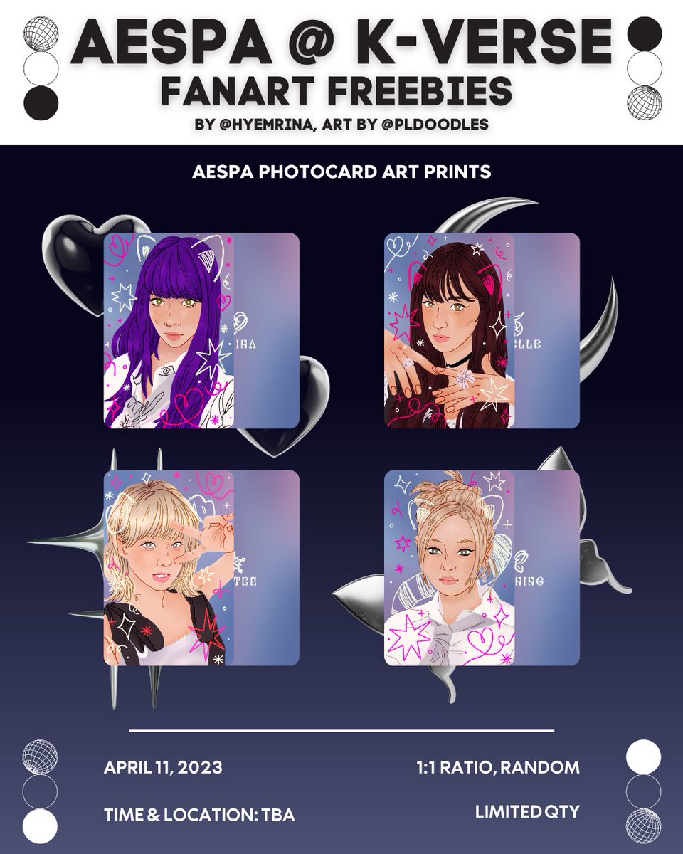 hyemrina's tweet photo. aespa k-verse photocard art freebies!
— by @hyemrina &amp; art by @pldoodles 

↳ like and rt this tweet, follow optional!
↳ show me this tweet on concert day !
↳ time and location tba, will update this thread!
↳ limited quantity!

see u later!

#KVersePH_aespa #KVersePH https://t.co/IIY9CpbzVU