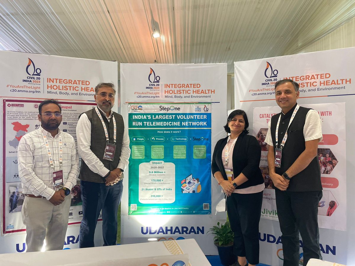 StepOne (@projectstepone) on Twitter photo StepOne was showcased as a Udaaharan at the <a href="/g20org/">G20 South Africa</a> - <a href="/C20EG/">Civil20India2023</a> Integrated Holistic Health Working Group Summit at Faridabad. StepOners <a href="/tsrprasad/">Raghavendra Prasad T S</a> , <a href="/shuchinbajaj/">Shuchin Bajaj</a> ,<a href="/PoonamKaul2/">Poonam Kaul</a> and Shantnu participated in the deliberations.
#Stepone #G20 #C20 #Integrated #Health #Working #Work StepOne was showcased as a Udaaharan at the <a href="/g20org/">G20 South Africa</a> - <a href="/C20EG/">Civil20India2023</a> Integrated Holistic Health Working Group Summit at Faridabad. StepOners <a href="/tsrprasad/">Raghavendra Prasad T S</a> , <a href="/shuchinbajaj/">Shuchin Bajaj</a> ,<a href="/PoonamKaul2/">Poonam Kaul</a> and Shantnu participated in the deliberations.
#Stepone #G20 #C20 #Integrated #Health #Working #Work