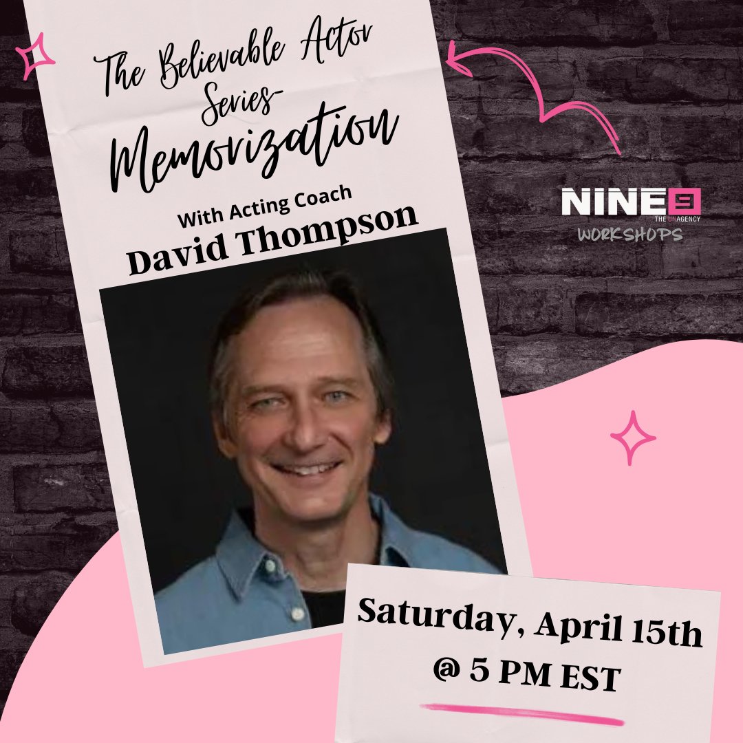 Nine9dotCOM's tweet image. What could be better than learning industry tips?
Learning them from the comfort of your home! Join us on Zoom for our weekly Virtual Workshops 🤩
•
•
•
#actingclass #modelingclass #actingworkshop #modelingworkshop #nine9workshops