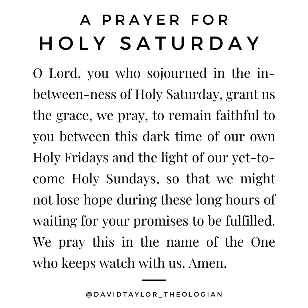 wdavidotaylor's tweet image. A prayer to the One who sojourns with us in the painful, silent and often-dark in-between-ness of our own lives.