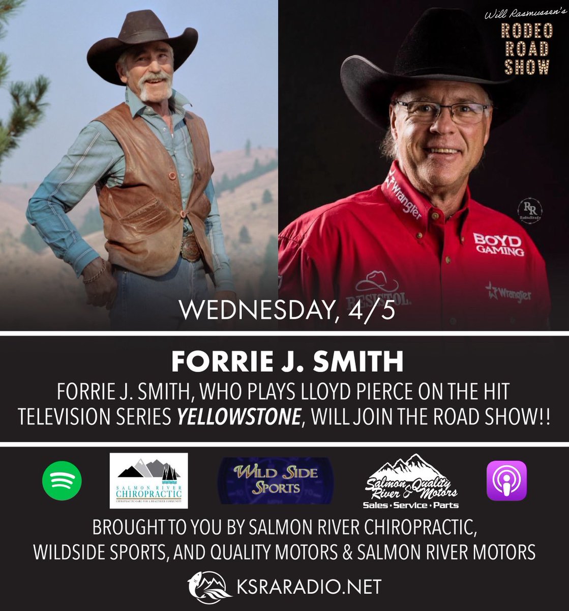 Download the Rodeo Road Show podcast!  My conversation with ⁦⁦Forrie J. Smith. ⁦<a href="/ReeHthe/">FORRIEJSMITHtheREELcowboy</a>⁩