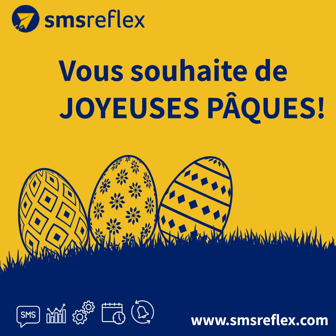 smsreflex's tweet photo. Toute l'équipe @SMSReflex vous souhaite de Joyeuses fêtes de P��ques 2023!
#joyeusesPaques #sms #smsreflex https://t.co/GjK6A7PsgV