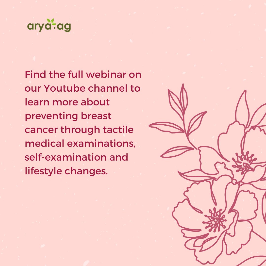 Find the full webinar on our Youtube channel to learn more about preventing breast cancer through tactile medical examinations, self-examination and lifestyle changes: youtu.be/KuazwlxdOWM

#BreastCancerAwareness #BreastCancer #PreventBreastCancer #HealthForAll 
(2/2)