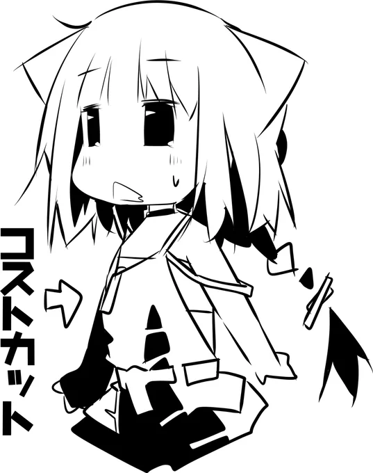 コストをめっちゃ削減して10分で描いたOИEちゃん 