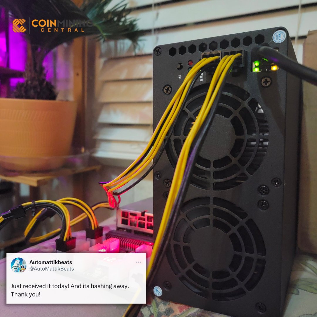 mining_central's tweet photo. Don't be nervous, just be NERVOS! pun intended ๐
We're glad you're loving your new miner, @automattikbeats!
The Goldshell CK Box 2 is available on our website. https://t.co/2oHW2h1VCS
#Goldshell #CKBox https://t.co/PA7kiOu4NZ