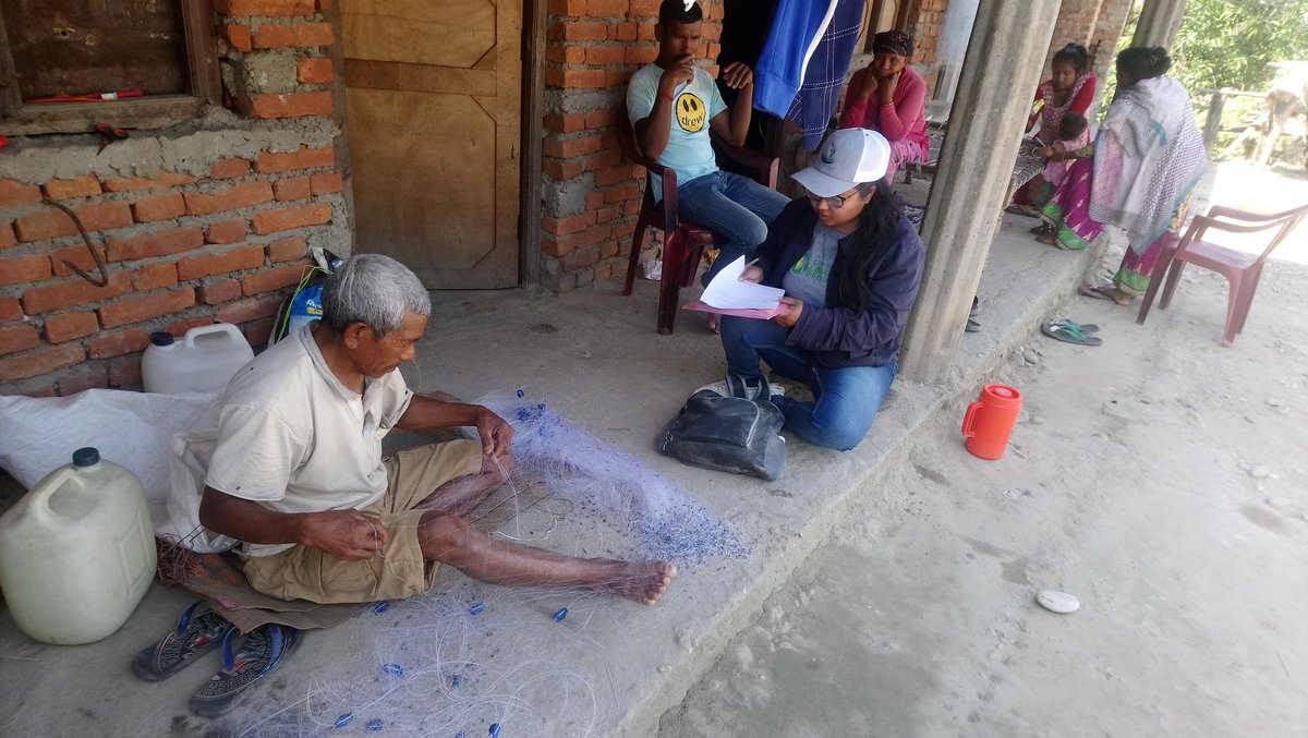 RiverDolphinNep's tweet photo. Fishers survey on the way! @raianu191 actively engaged in documenting the #fishery practice in #Karnali. 
@CLPawards #WeAreCLP https://t.co/bFdbzWIT4C
