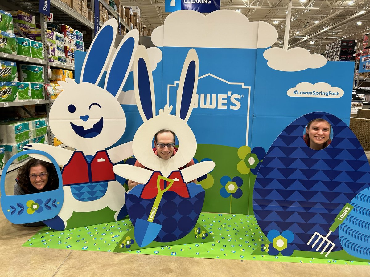 Happy Easter weekend! Come have fun at Lowe's today. Easter egg hunt today. Great deals! <a href="/springfest/">sandra jasmin</a> <a href="/shanejthompson/">Shane Thompson</a> <a href="/Lowes/">Lowe's</a>