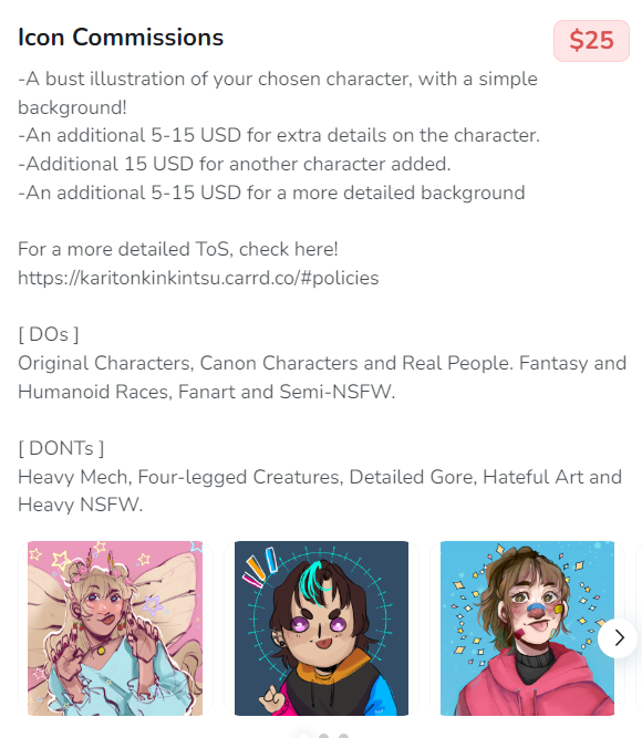 karitonkintsu's tweet photo. [ #commission #commissionsopen ]
Hello! So I'm opening ko-fi commissions indefinitely, I'm currently just doing clearance before I graduate and so I need some funds to support myself while I wait to get my diploma.

check out more details here: https://t.co/54sjAsoBEB https://t.co/eBFMj4VpXU