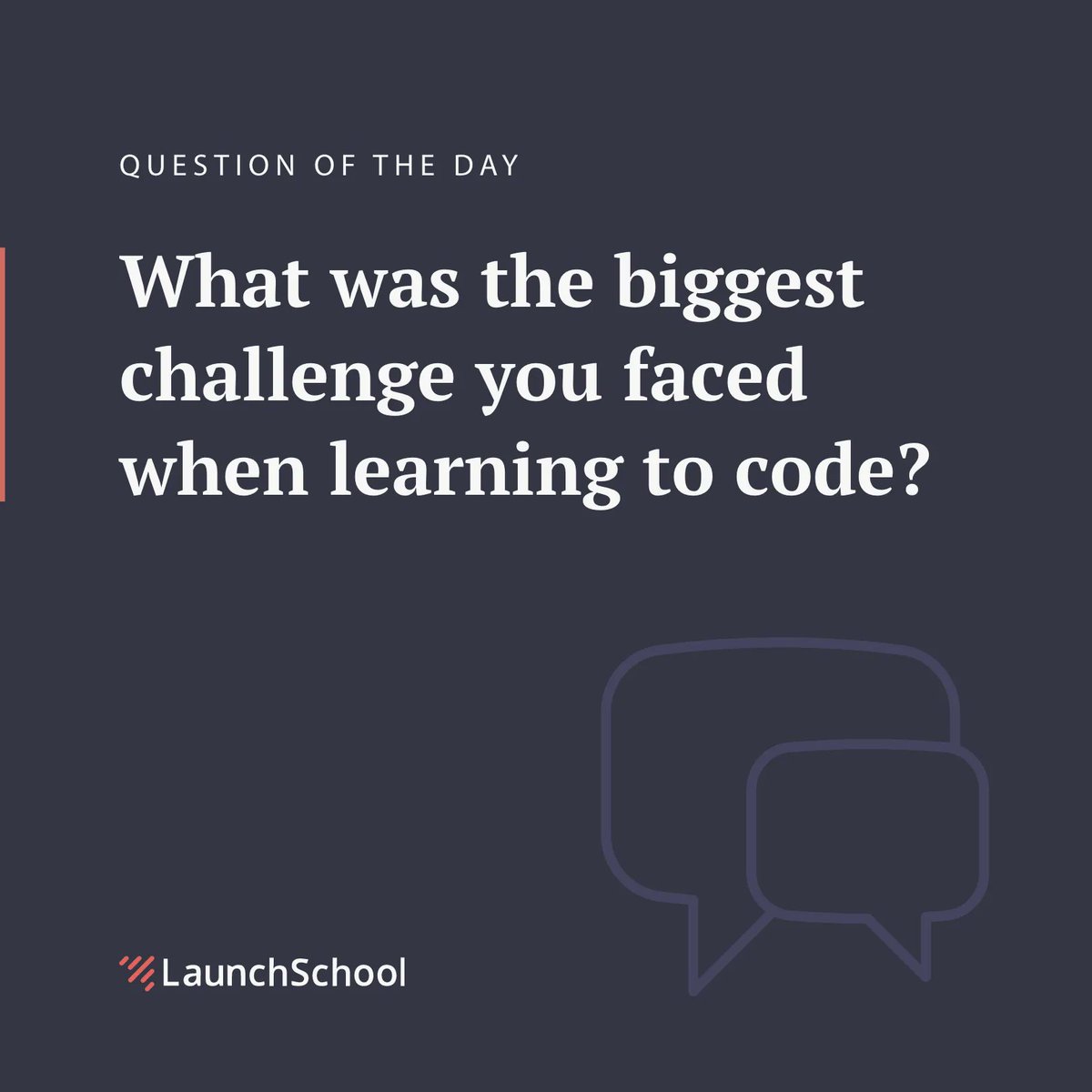 Let's share our experiences and help current #launchschool students out. What was the biggest challenge you faced when learning to code? Comment below👇

#CodingStruggles #LearningToCode #ProgrammingProblems #softwareengineering
