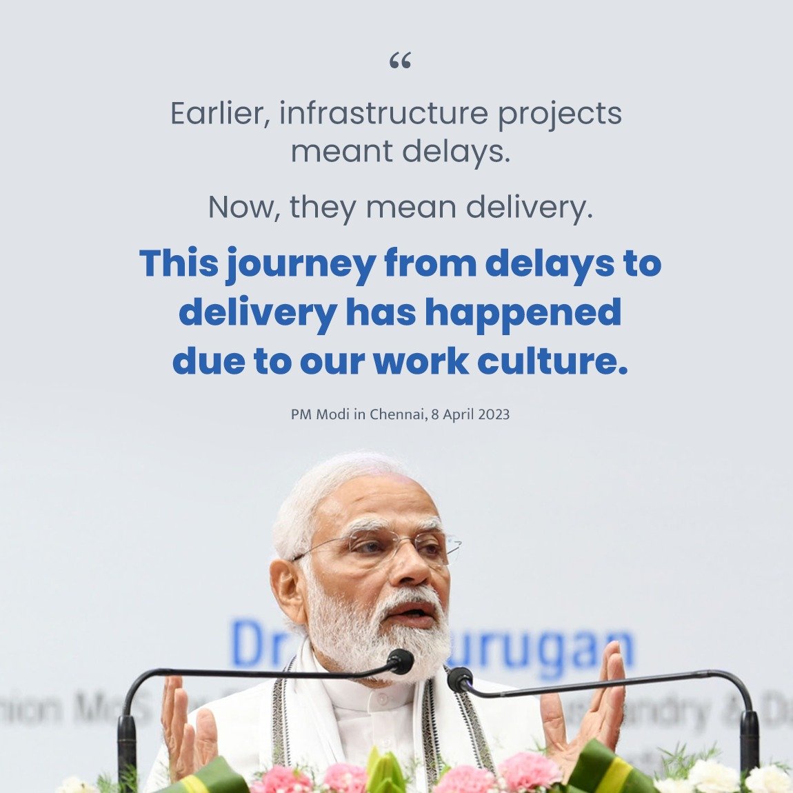Earlier, infrastructure projects meant delays.

Now, they mean delivery.
