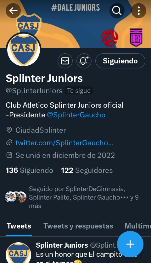 Gracias Splinter Juniors por aceptar