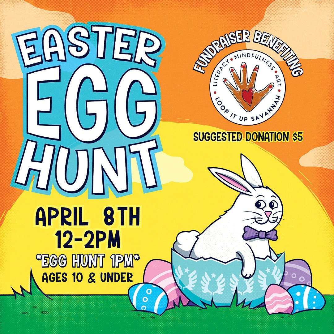 loopitupsav's tweet image. See you this afternoon for a super fun (INDOOR!) Easter Egg Hunt and family fun day! Shout out to our friends at @servicebrewing for hosting the FUN and for supporting Loop It Up! 🌷🐇🥚