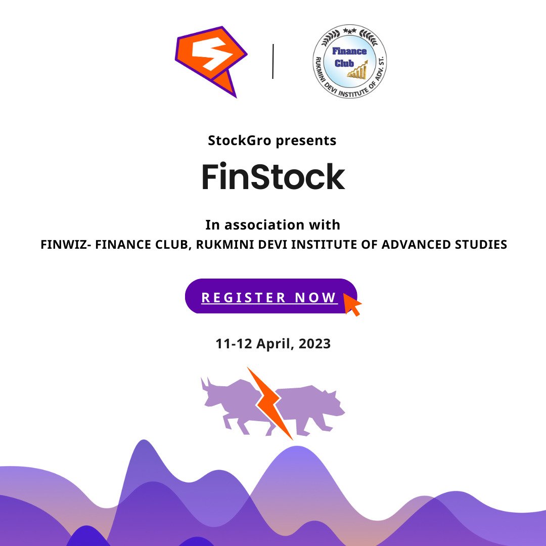 stockgro's tweet photo. StockGro, in association with Finwiz - Finance Club, @RDIAS_ROHINI organised a virtual stock trading event- FinStock ๐
Register here: https://t.co/R3xcUuEKGw
We wish good luck to all the participants! ๐
โ
#TradingContest #Trading #StockMarket #finstock https://t.co/s26m5bi50s