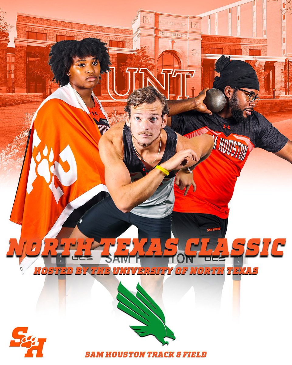 BearkatsTFXC's tweet photo. The other half of the Bearkats track team will be staying nearby in Denton, TX at the North Texas classic hosted by the University of North Texas. The 9:00am start time includes the Men and women’s hammer.
Live results: https://t.co/NGC8H4dZTs
#shsutrackandfield #eatemupkats https://t.co/o9ieV4IVfe