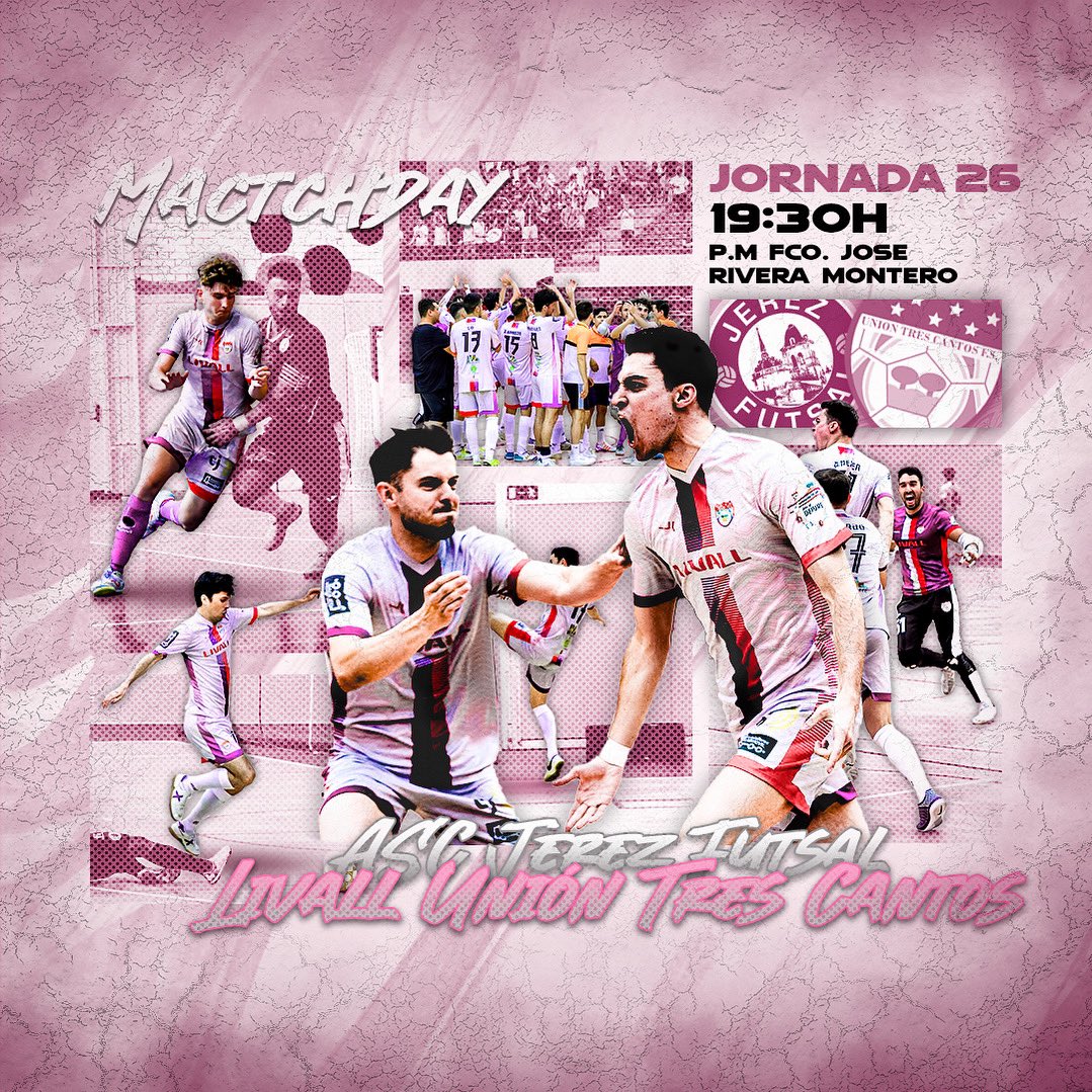 union3cantosfs's tweet photo. 🚨MATCHDAY🚨

🆚 @jerezfutsal 
📆 Sábado 8
🕒 19:30
🏟️ Fco. José Rivera Montero (Jerez de los Caballeros, Badajoz)

#VolvemosASoñar💜🤍♥️ https://t.co/YKSTL1Np0M