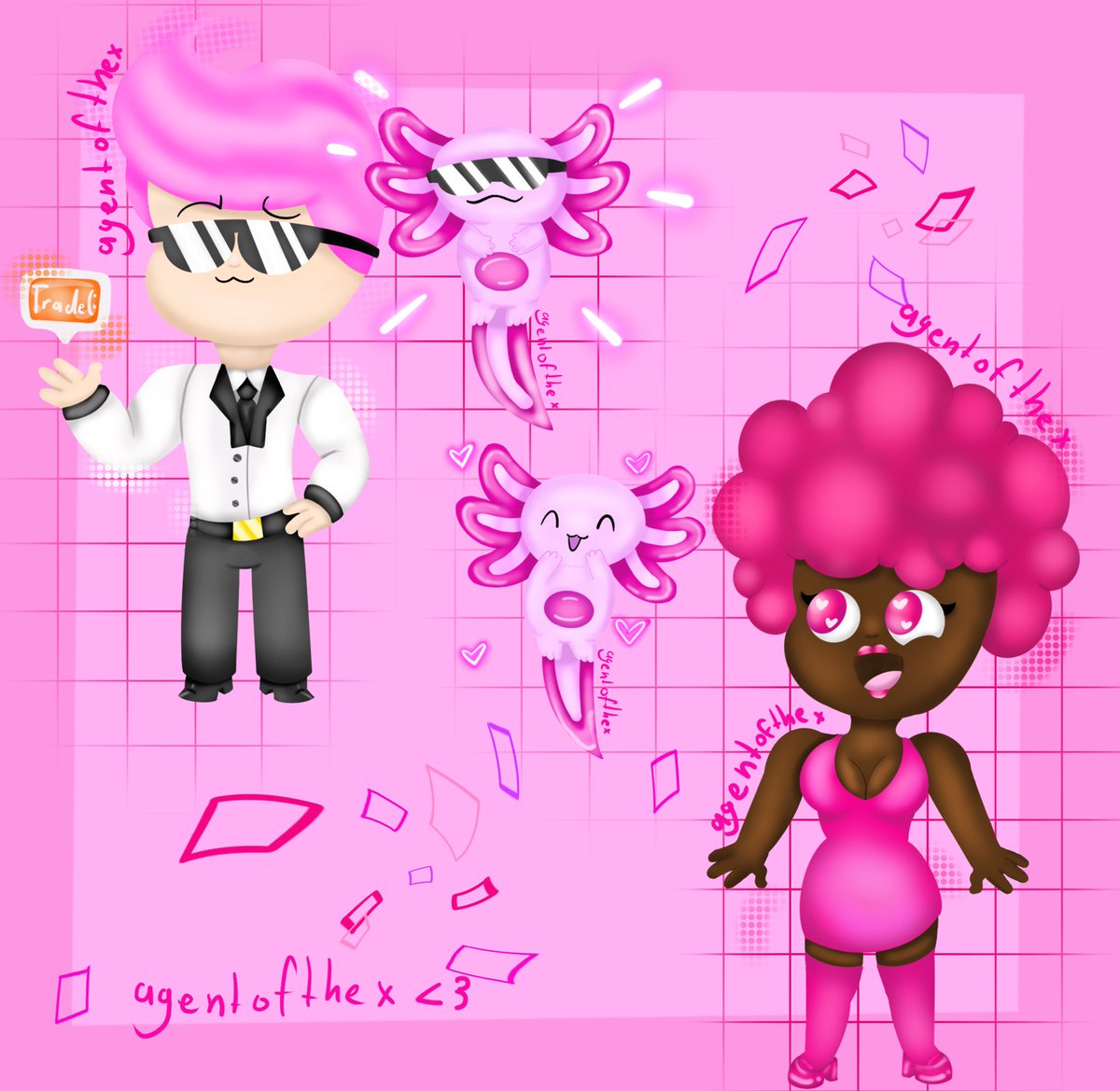 agentofthex's tweet photo. Here is my entry for the
pwfamiliardesigner it's and axolotl bc axolotls are awesome. Did it in my style bc I'm not tht good with pixel art. enjoy #pixelworlds #pixelworlsgame #pw #axolotI #contest #cuteanimals #cute #familiar #design #videogames #fun #procreate #digitalart #art https://t.co/8VuySkoZj7