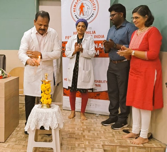 #WorldHemophiliaDay, a day to raise awareness about #hemophilia and other bleeding disorders. Lighting a lamp at the start of the program symbolizes hope, courage, and the spirit of overcoming challenges faced by the #bleedingdisorder community.@PrakashWKamatPK