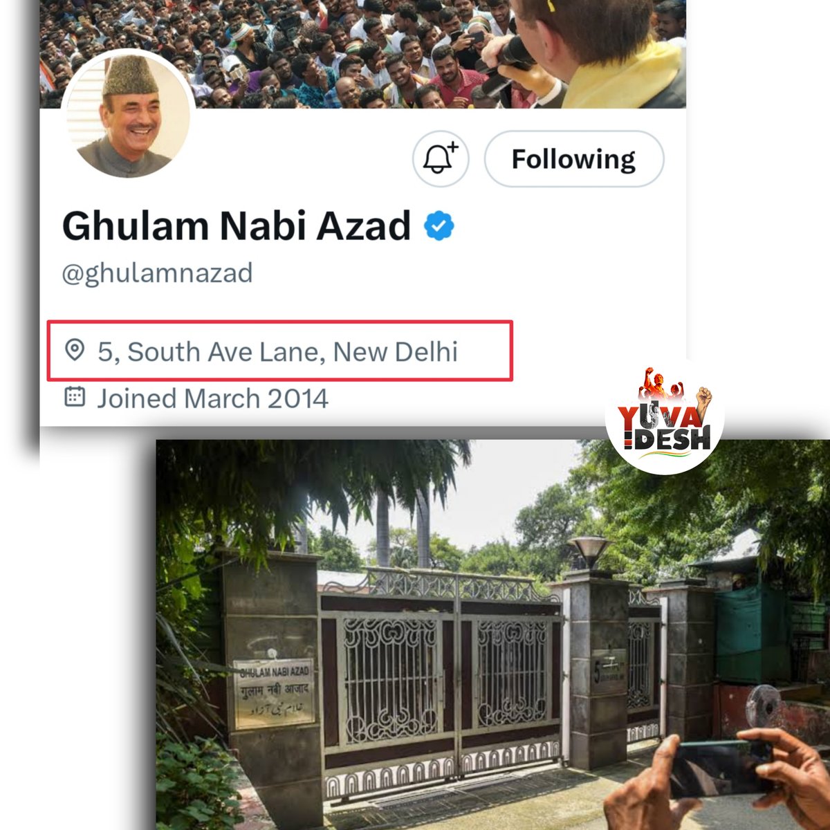 srinivasiyc's tweet photo. इन्हें दिक्कत राहुल गांधी से नही,
सारी की सारी लड़ाई - इस बंगले की है

𝟵𝘁𝗵 𝗙𝗲𝗯 𝟮𝟬𝟮𝟭 - सांसद के तौर पर 'आजाद' साहब का संसद में आखिरी दिन था।

𝗔𝗽𝗿𝗶𝗹 𝟮𝟬𝟮𝟯 - 2 साल से ज्यादा हो गए, 'Modi-Fied गुलाम' राहुल गांधी जी के खिलाफ बयान देकर 'सरकारी बंगले' में बने हुए है, 

वही दूसरी तरफ राहुल गांधी जी के खिलाफ निचली अदालत के फैसले के बाद 24 घण्टे में सदस्यता रद्द, और 48 घण्टे के अंदर ही बंगला खाली करने का नोटिस दे दिया गया।

दरसल 'गुलाम साहब' को वो फार्मूला अच्छे से समझ आ चुका है जिससे शहंशाह को खुश किया जा सके, जिसके तहत कई मंत्री सिर्फ इसलिए मंत्री बने हुए है ताकि राहुल जी के खिलाफ बयानबाजी करते रहे।

लेकिन 'गुलाम' साहब को एक अदद सरकारी बंगले के लिए इस हद तक गिरते देखना बेहद शर्मनाक है।
