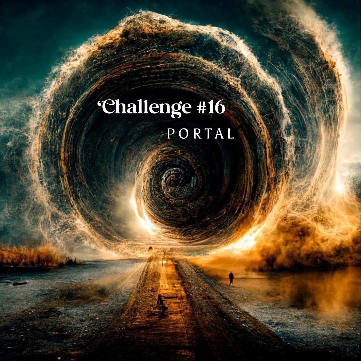 PROMPT CHALLENGE #16: PORTAL 
 
1. I’d like to see how you interpret the phrase to come up with whatever you imagine. Please be creative! You can use any A.I. platform to create with, whether it is Adobe Firefly, MidJourney, StableDiffusion,  Bing, DALL-E, or others. 
2. You can