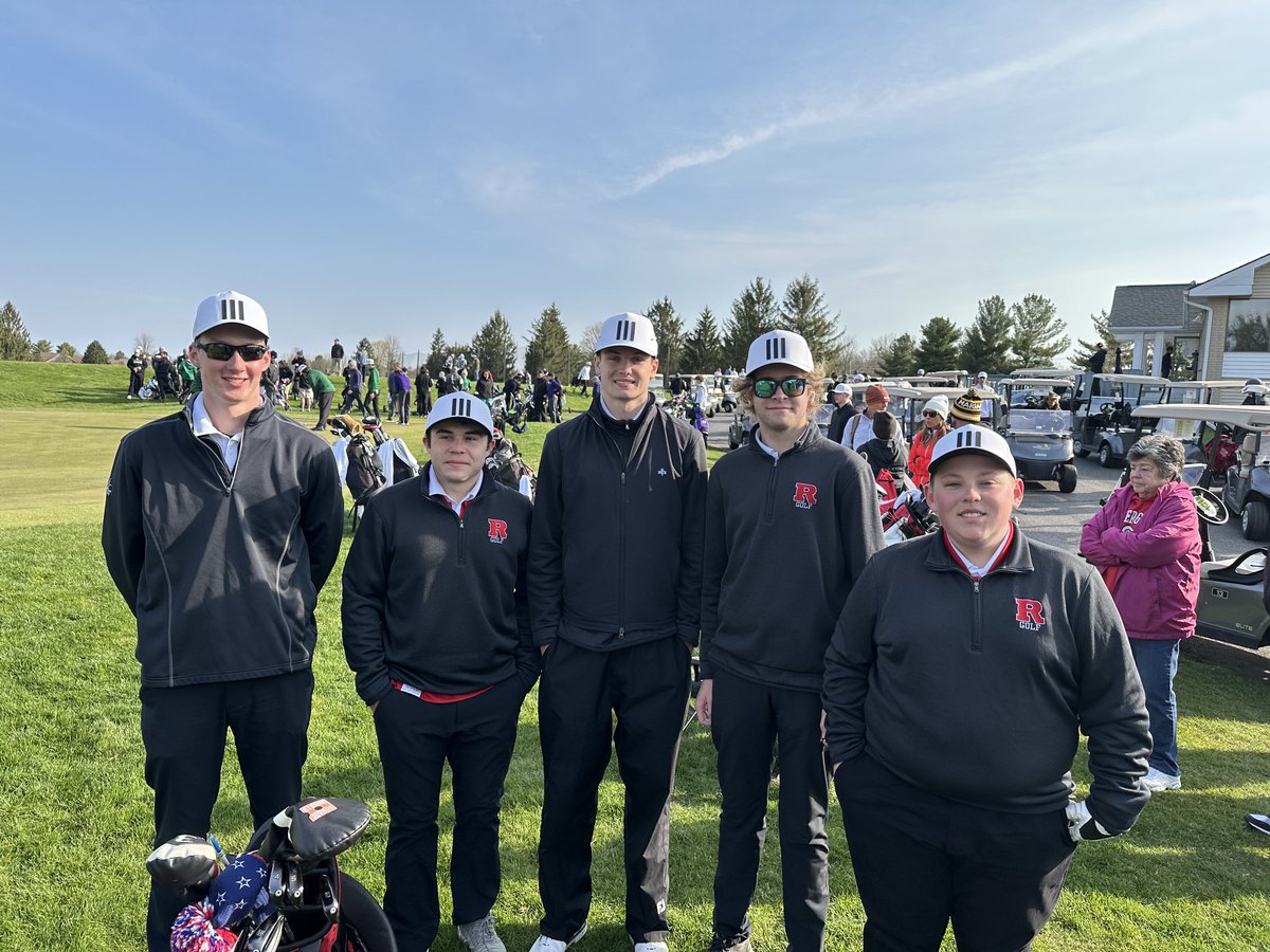 richmondhsgolf's tweet photo. We are ready to go at the Yorktown Invite. Let’s go Devils. ⁦@RHSRedDevils⁩ https://t.co/b0DYj20PDo