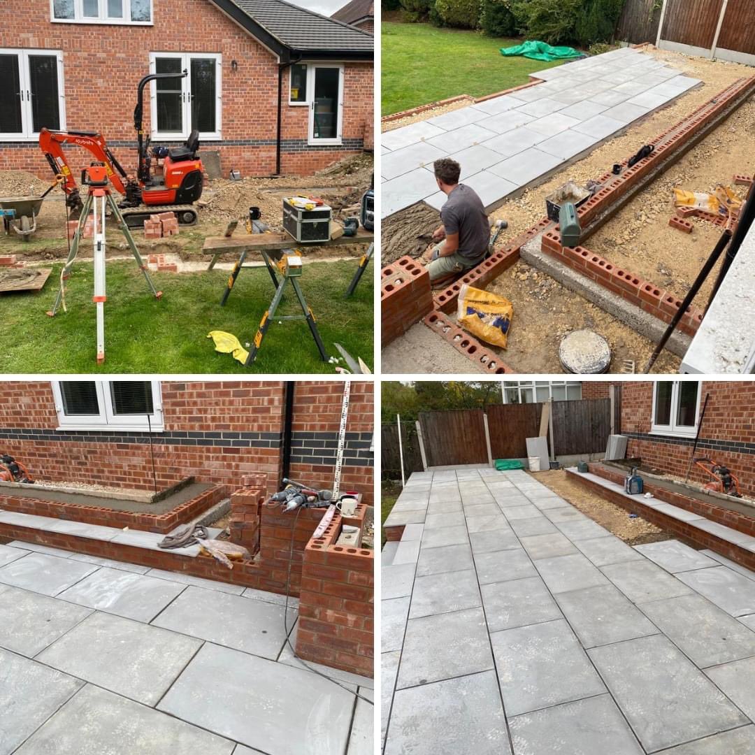 The last of our latest projects:
1. New base for an outdoor kitchen, new patio and pond dug out
2. Stepped rear patio and access to new extension
Happy Easter - we hope you are all enjoying the sunshine!
#gardens #garden #gardeninspo #patio #pond #extension #extensions #Derby