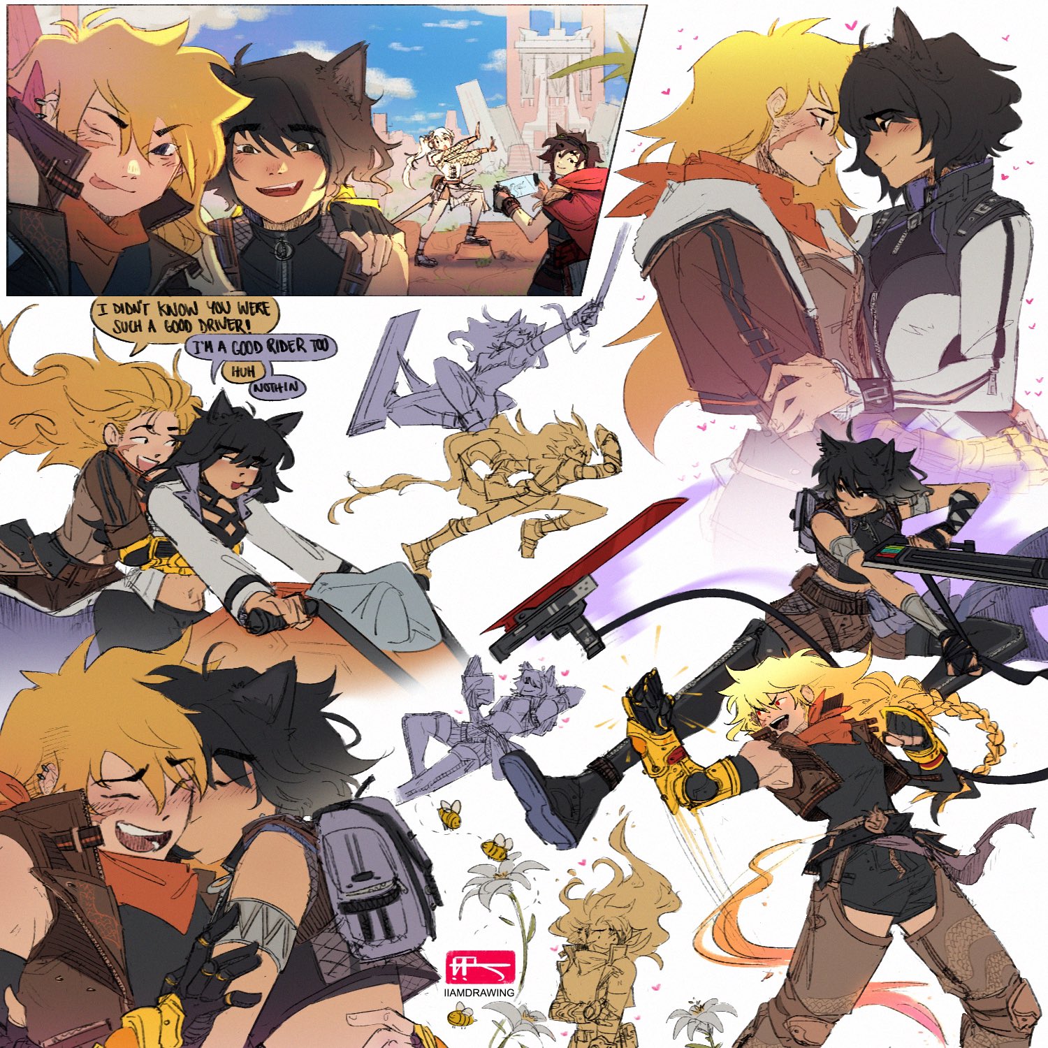K 🍉 COMMISSIONS OPEN on X: "#rwby vacuo blake + yang com  https://t.co/tx7sjg7Pa0" / X