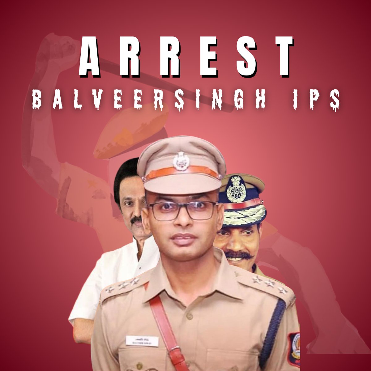 Arappor's tweet photo. #ArrestBalveerSingh 
Make this your profile picture to Demand the arrest of பல் உடைக்கும் பல்வீர். https://t.co/xQJqLtBUJZ