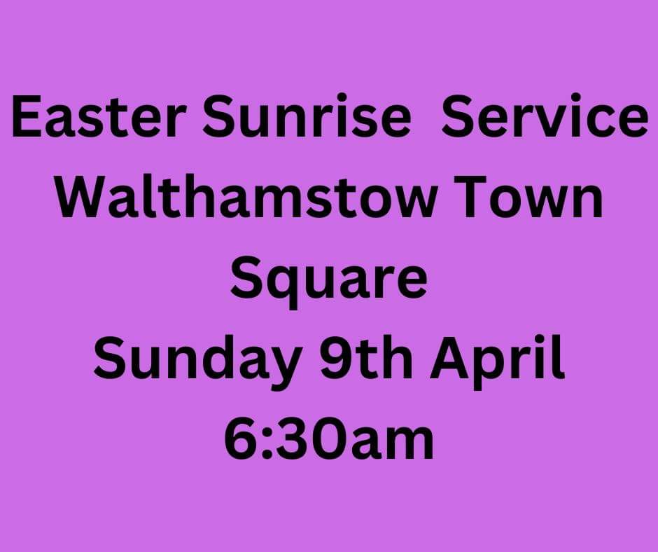 Do join us in the morning for an Easter Sunrise Service. We'll share Communion together and after the service bacon sandwiches for breakfast.
<a href="/chelmsdio/">Chelmsford Diocese</a> <a href="/churchofengland/">The Church of England</a> <a href="/StMarysE17/">St Mary's Walthamstow</a> <a href="/CofEPioneering/">CofE Pioneering</a> #church #community #Prayer #E17