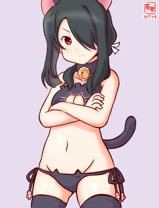 「…貴様が相手をしてくれるか? 面白い! 手合わせ願おう。いくぞ!」#艦これ版真剣お絵描き60分一本勝負_20230408#熊野丸 