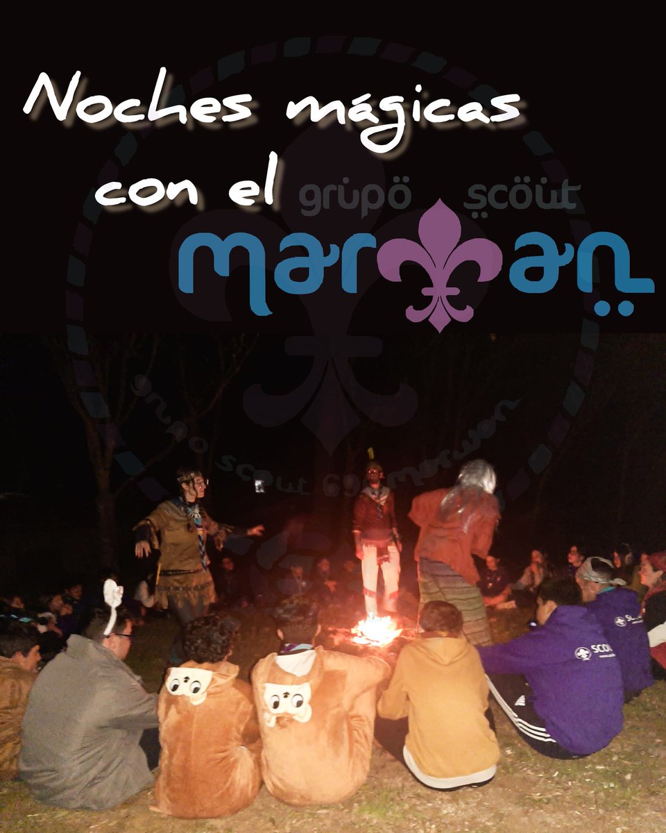 GScoutMarwan's tweet photo. ⚜️ LA VELADA 💜💙 Es una de las actividades más mágicas y divertidas de nuestras #acampadas y #campamentos. Durante esa noche, todo el grupos #scout forma parte de un juego con una temática previamente diseñada y representa su papel en él.

#scouts #soyscout #badajoz #extremadura https://t.co/4tId5gUAiI