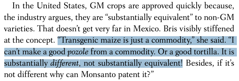 TimothyAWise's tweet photo. Anyone who thinks #GMO corn is "substantially equivalent" to #Mexico's far more nutritious native corn hasn't eaten Mex tortillas or tamales. Or read the science on nutrition. Or asked a Mexican chef. I have. @victor_suarez @RachelsNews  @michaelpollan  https://t.co/TyAG54FU8a https://t.co/tvNeKflVOC