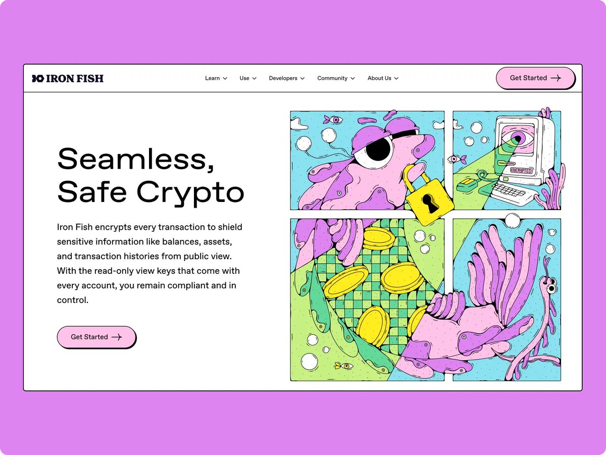 ironfishcrypto's tweet photo. 1/4
📢 Exciting news!🚀 

We're getting ready for mainnet launch with a website revamp!

Get ready for new resources and content ... all designed by our talented artist Skylar.🎨👇 https://t.co/OE0xpq9S4Y