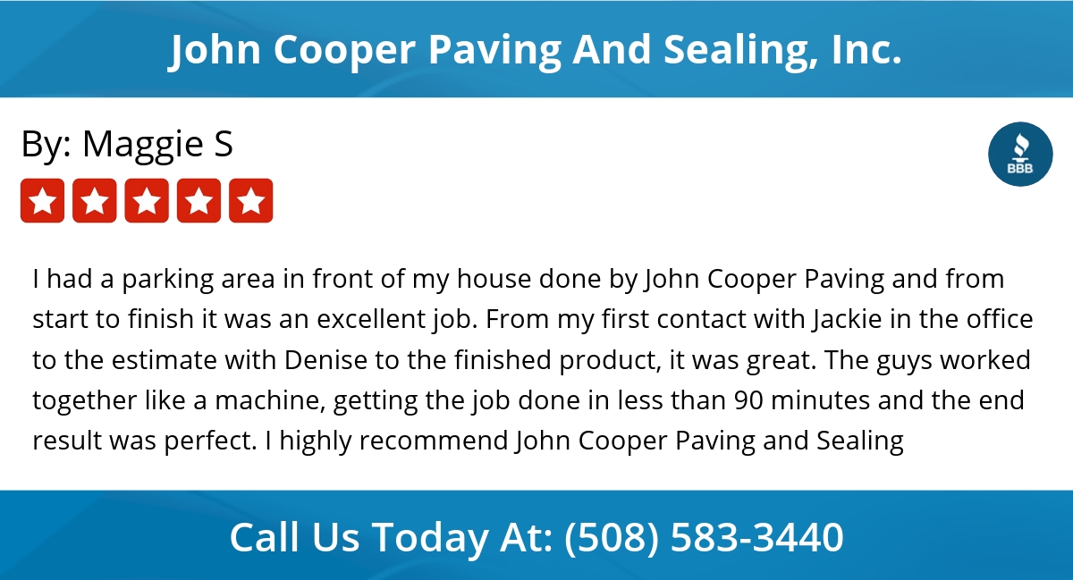 Cooperpaving's tweet image. 5 Star: Maggie S. "..." bbb.org/boston/busines…
