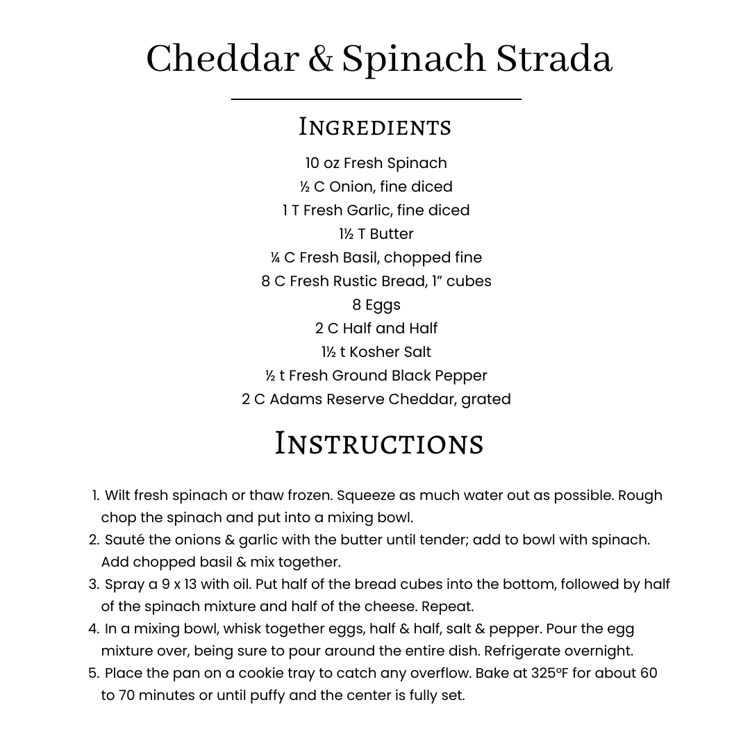 AdamsReserve's tweet photo. Family in for the weekend? Prep your brunch today and sit back &amp; relax tomorrow. Chef Jonathan Bennett has a delicious spinach &amp; cheddar strada that can be made tonight, chilled overnight &amp; baked in the morning. 
 #easter #happyeaster #easterdinner #ham #brunch  #bunny #Spring https://t.co/lWZsBCi6SR