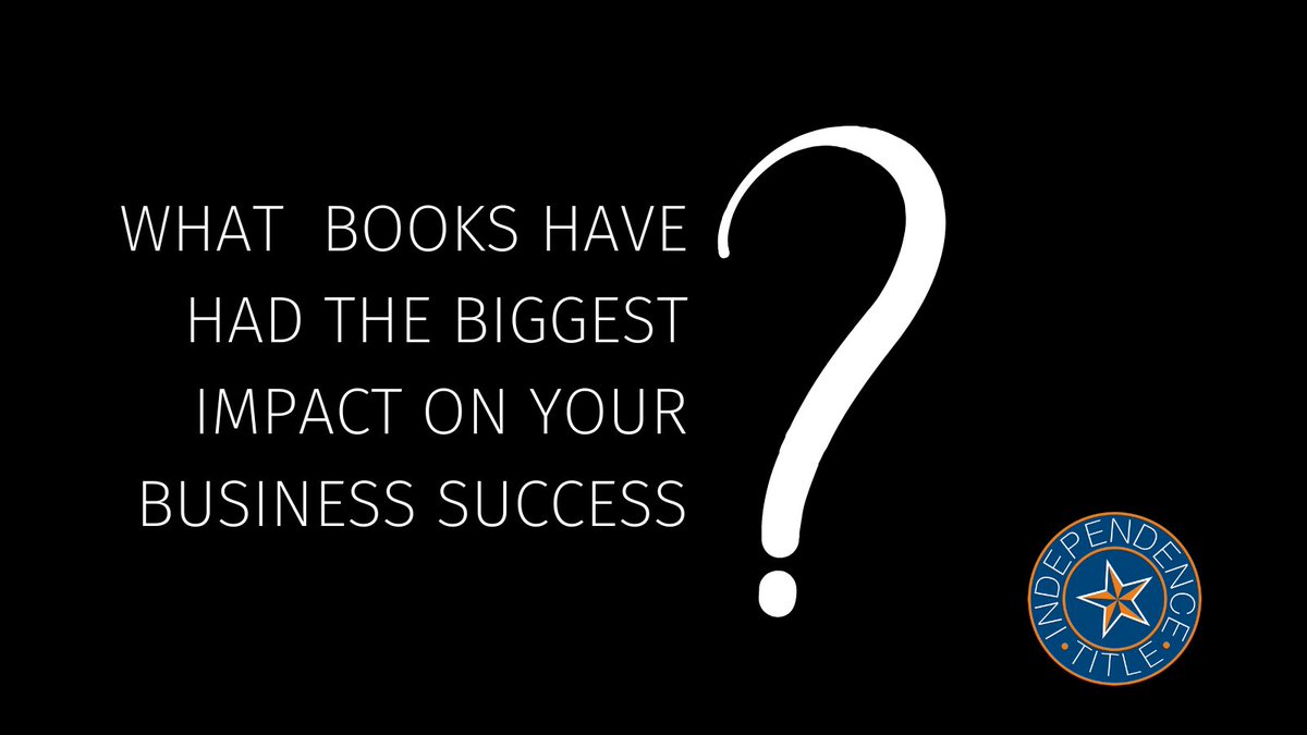 IndependenceTX's tweet photo. One thing that most successful entrepreneurs and business owners have in common is that they spend a remarkable amount of time reading.

What books have made the biggest impact on your business?
Drop a recommendation in the comments.

#readlikeaboss #independencetitle https://t.co/mydjbabSCj