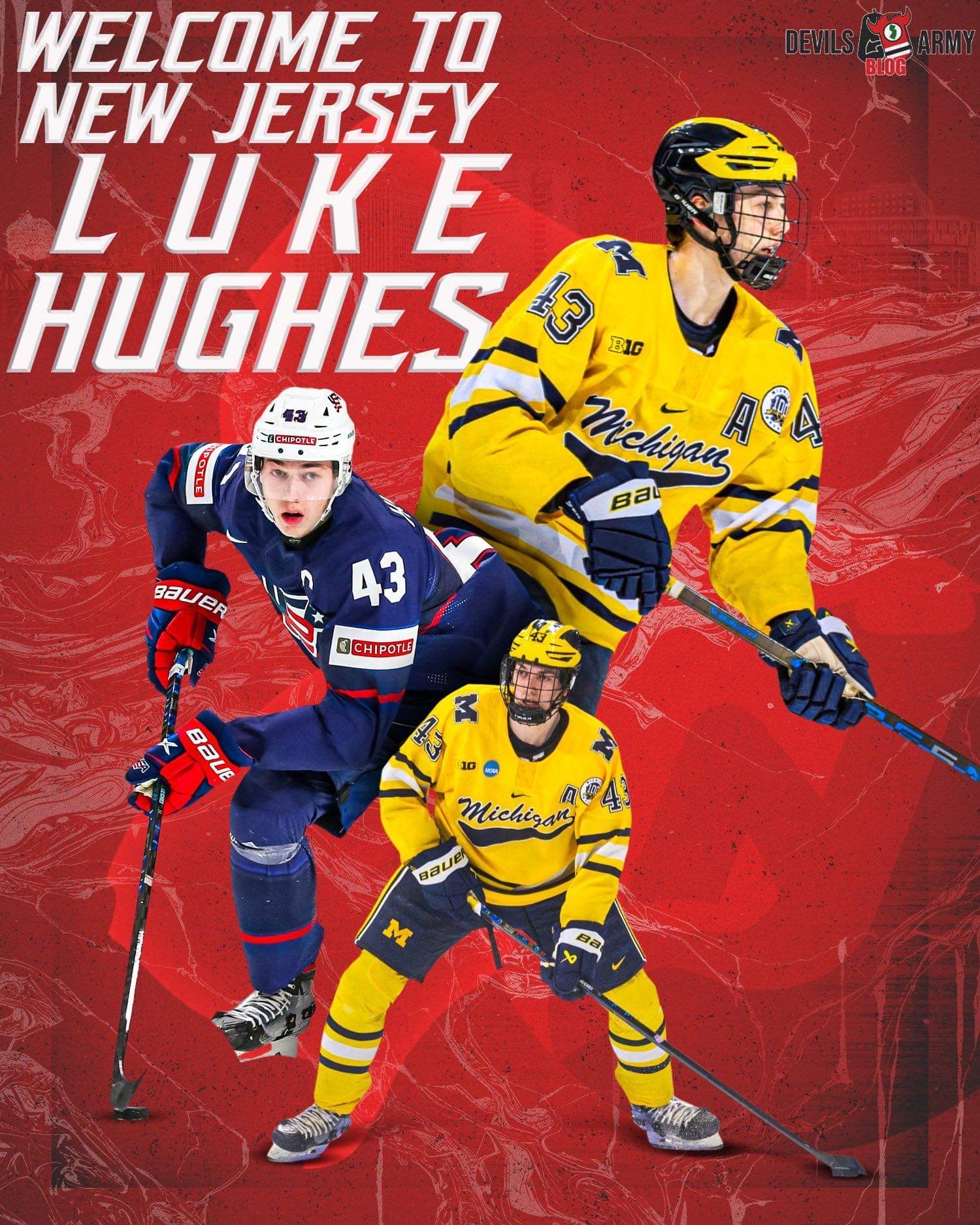 New Jersey Devils Sign Luke Hughes To Entry-Level Deal
