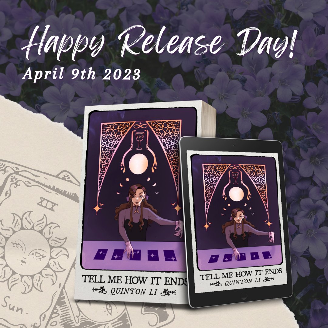itsquinnli's tweet photo. 🃏✨TMHIE IS PUBLISHED✨🃏
⁠
Iris' journey of friendship, discovery &amp; healing is out in the world!

Tell Me How It Ends is a YA coming-of-age fantasy in which a sheltered lesbian tarot reader is called to adventure by an aroace nonbinary thief

https://t.co/M4F57cfWad https://t.co/kymXpJpwgN