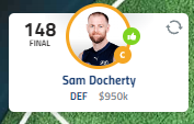 Hey <a href="/AFLFantasy/">AFL Fantasy</a> when will Doch's 148 double? Asking for a mate...