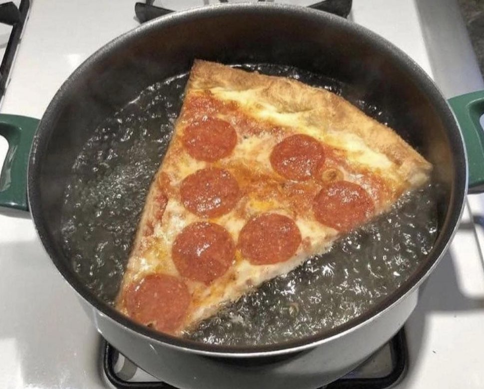 The best way to reheat leftover pizza (the water actually helps the crust stay crispy)