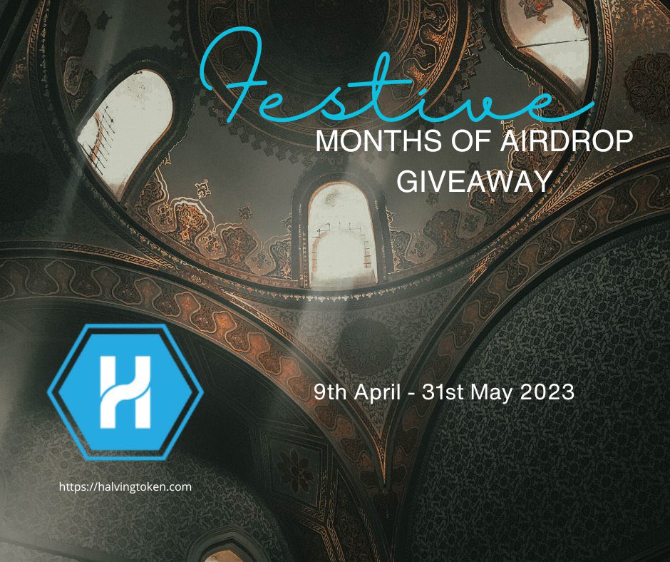 Halving Token Festive Months of Airdrop Giveaway. Read more on medium.com/@halvingtoken/…
#Cryptogiveaway #CryptoCommunity #cryptocurrency #hlt