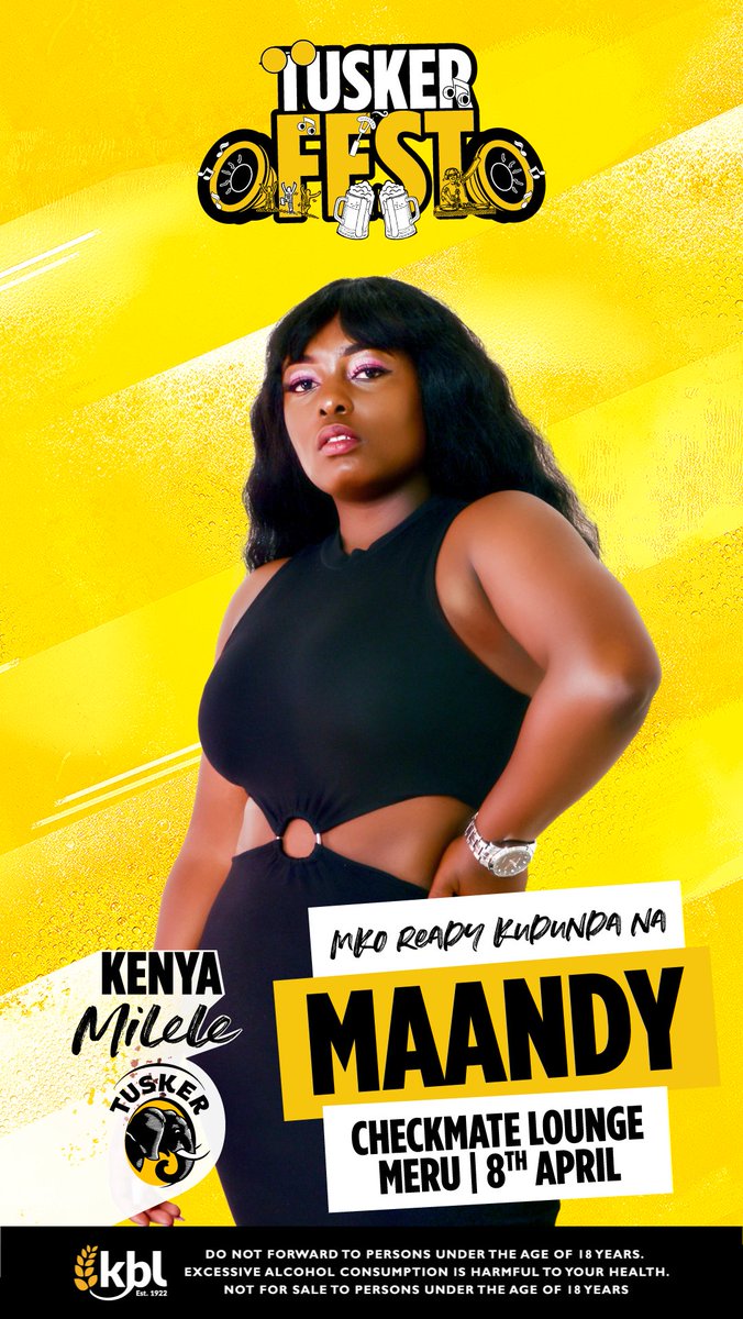 Meruans....are you ready to party? Tupatane Checkmate Lounge today for #TuskerFest &amp; celebrate Kenya's culture with great food, music &amp; lager safi! Wakadinali, Maandy, Runboy254 &amp; Gibbz Tha Daqchild on the decks. Shikisha <a href="/TuskerLager/">Tusker Kenya</a> yako mbili baridi for entry.
#Ad