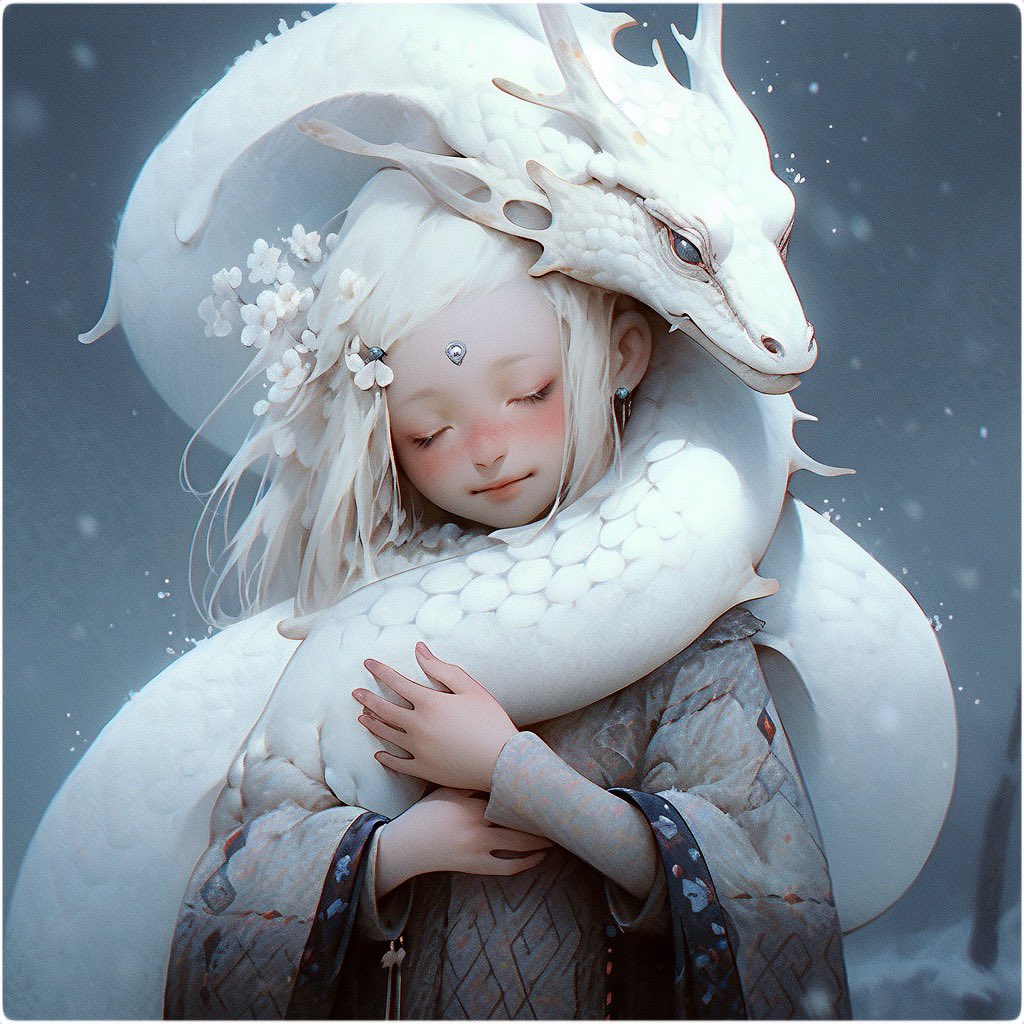 voxeloops's tweet photo. #girl #dragon #friend 
#Today's Dragon🐉
#nijijourney v5
#aiartcommunity
#aiart

#midjourney https://t.co/G4cjCNKnGa