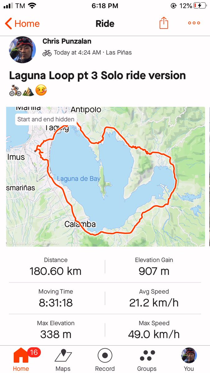 Chriispunzalan's tweet photo. Okay na may PR na yung bike ko!
Never nako babalik ulit hahahah 🤡
#cycling #soloride #cyclinglife 
3rd Rizal-Laguna loop! ✊🏽🚴🏽🥵 https://t.co/e25xnwMZZE