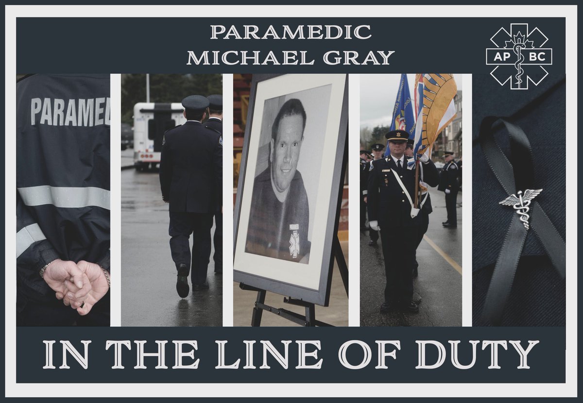 Today is the 15th anniversary of the loss of Paramedic Michael Gray.  Take a moment to remember Michael and the. 9 other BC paramedics who have made the ultimate sacrifice in the line of duty while serving the public. #EMS #LODD #paramedic <a href="/CPMFOfficial/">Canadian Paramedic Memorial Foundation</a>